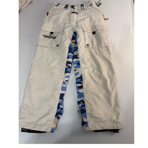 Vintage World Industries  Skate Pants Cream Blue Camo Flame Boy Cargo Medium